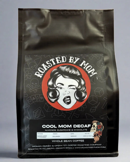 Cool Mom Sugarcane Process Decaf, Roasted by Mom Coffee