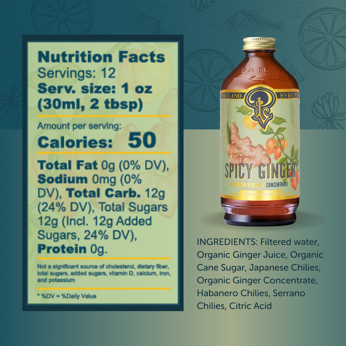 Spicy Ginger Syrup two-pack