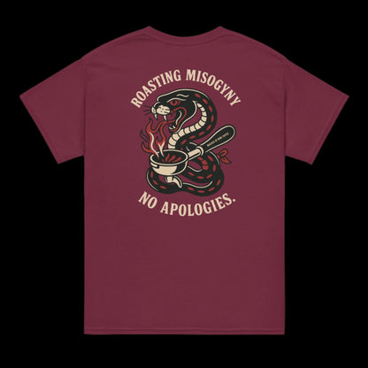 Roasting Misogyny_ Roasted By Mom Coffee  tshirt red